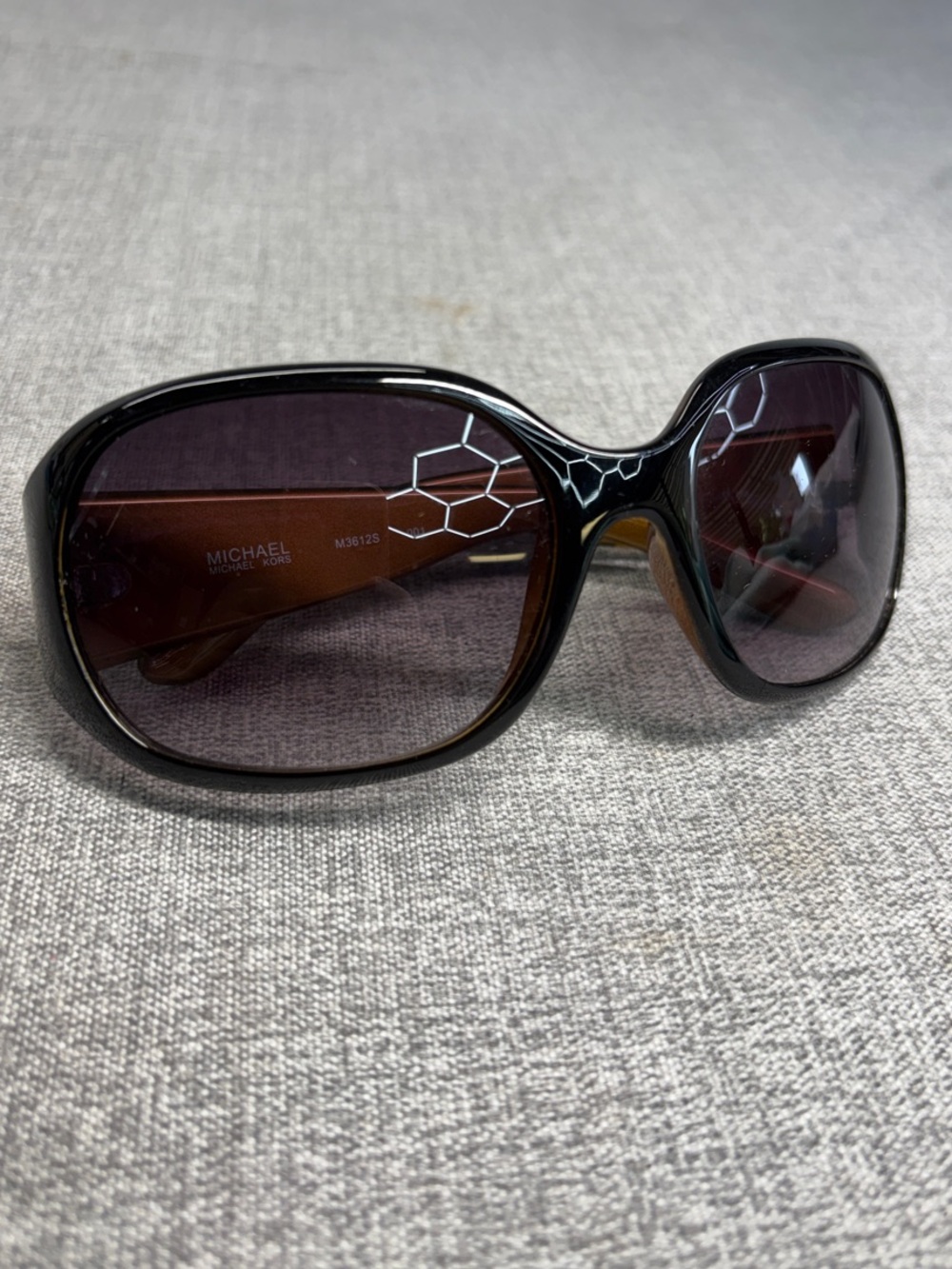 Michael Kors Women's Black/Brown Oversized Sunglasses